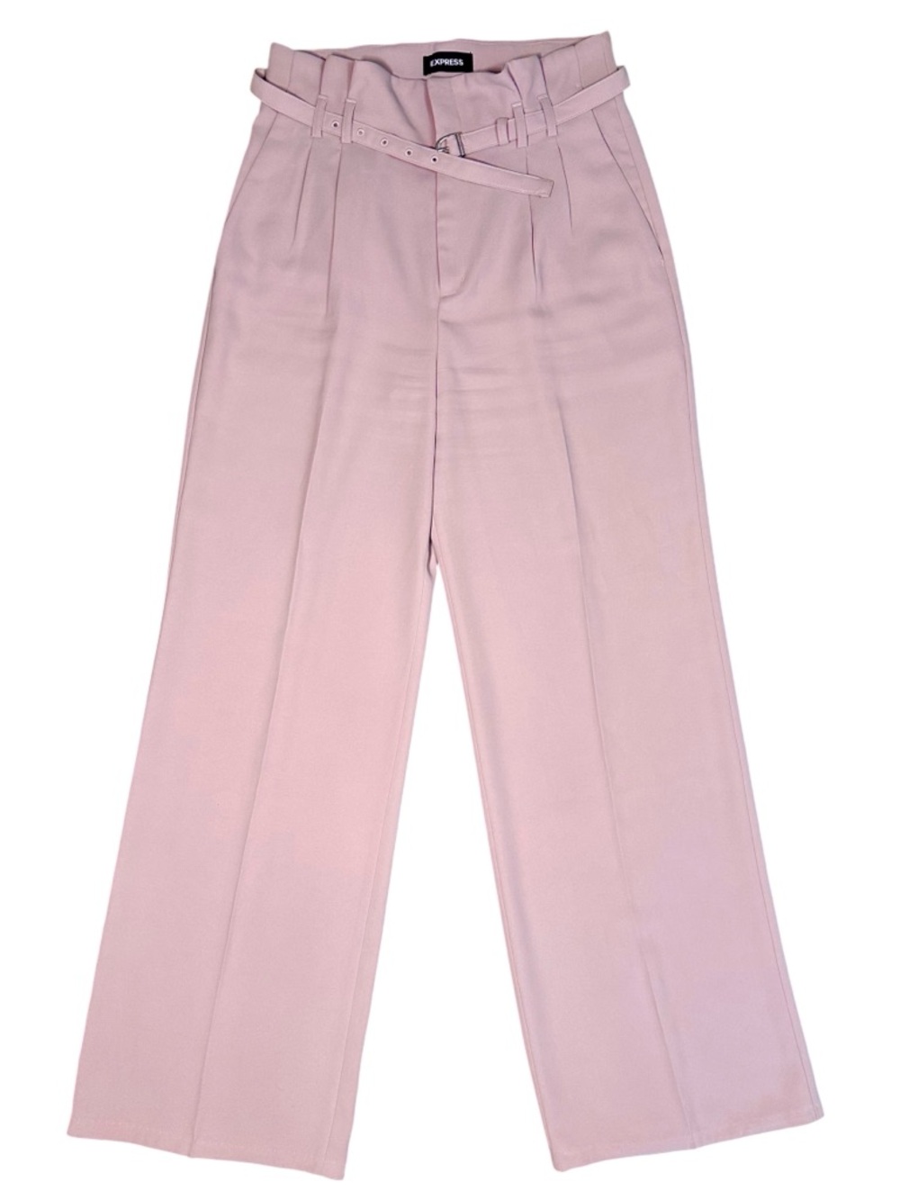 ✨ Express High-Rise Wide Leg Pants w/ Belt – Blush Pink – Size 6 Long (6L) ✨ - Picture 3 of 7